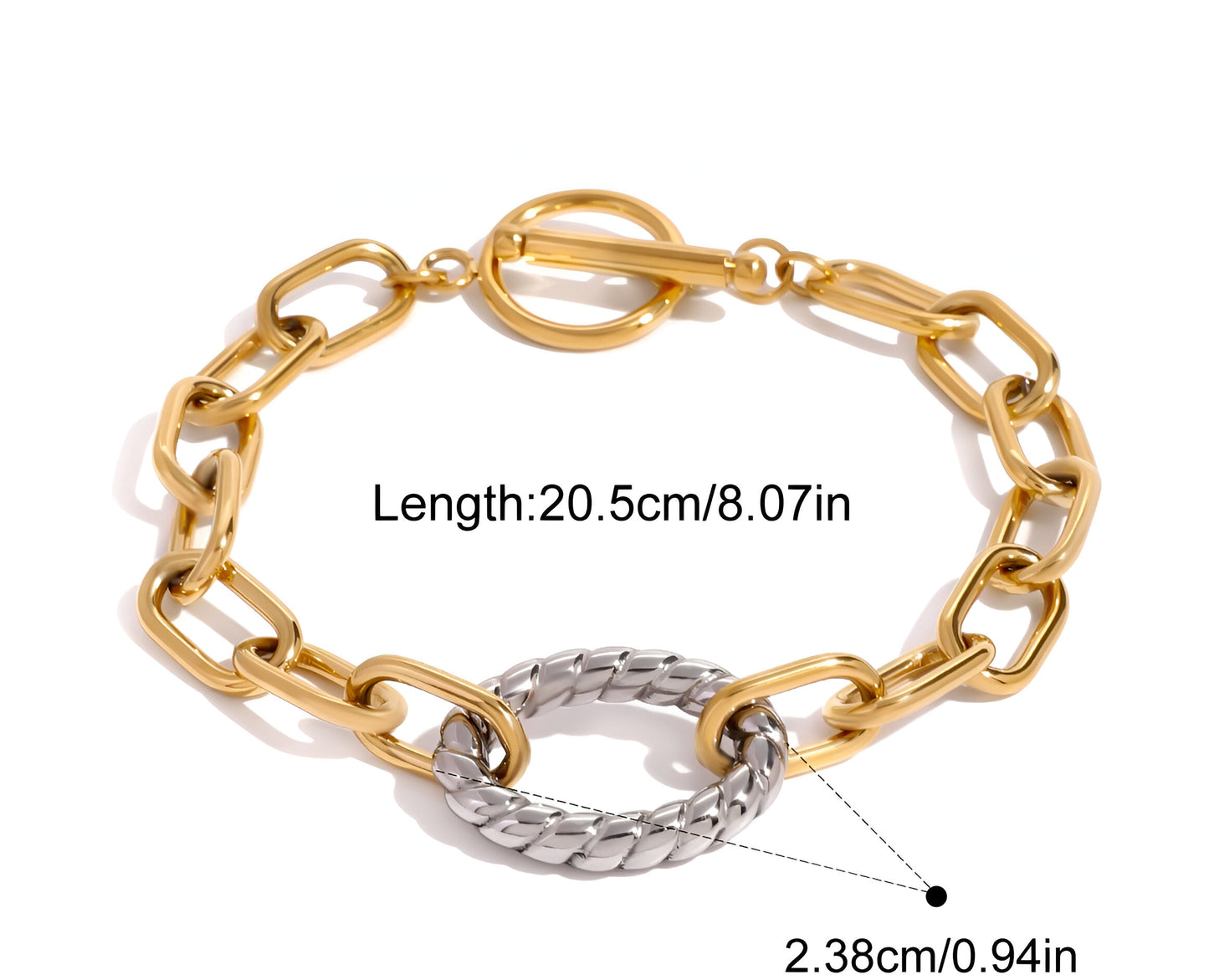 Bracciale a Catena Bicolore Golver mod.2