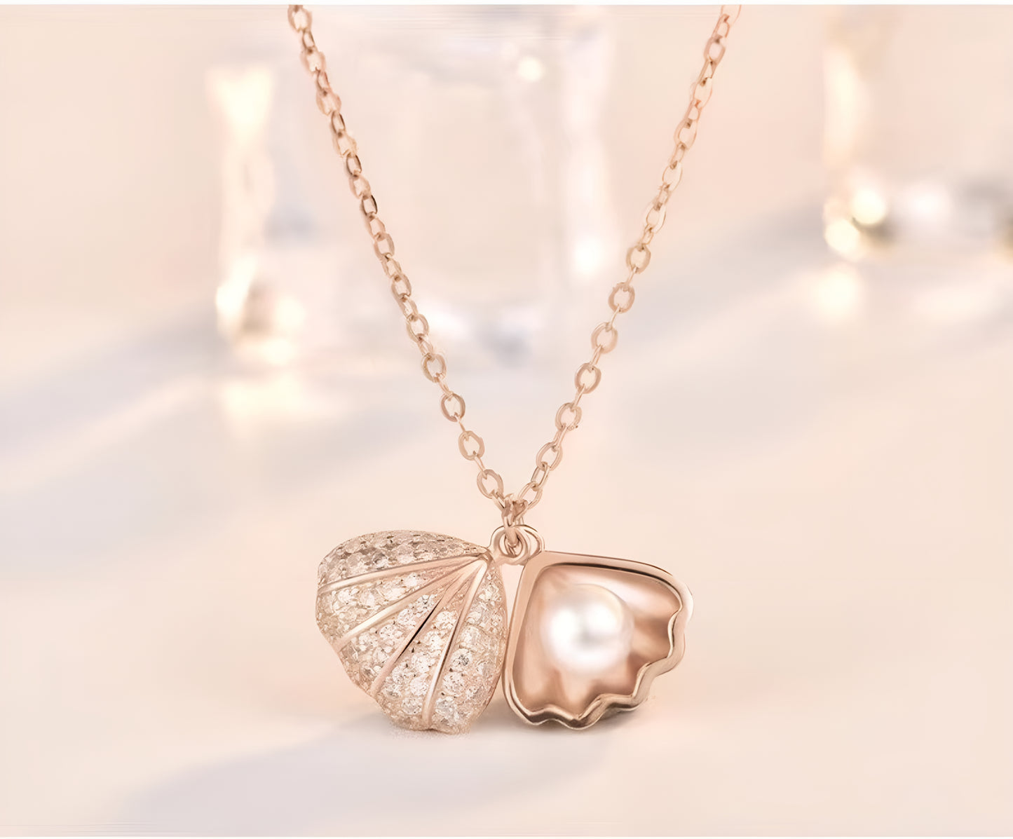 Collana Conchiglia e Perlina
