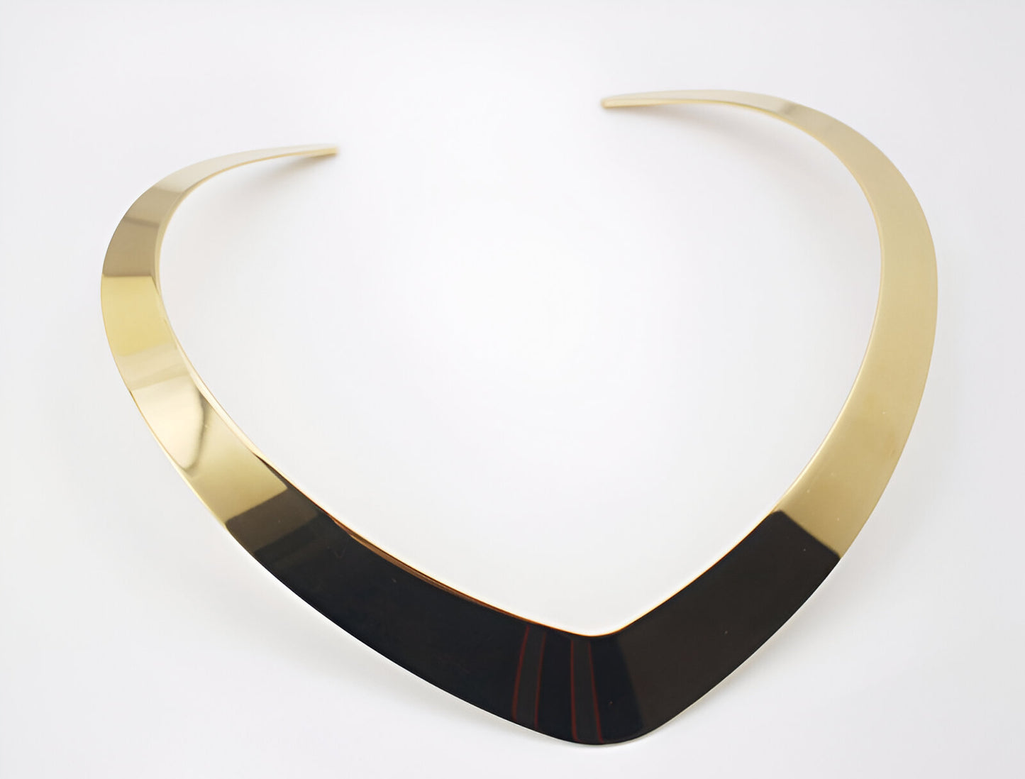 Collana Choker in Argento e Oro Minimal Moderno