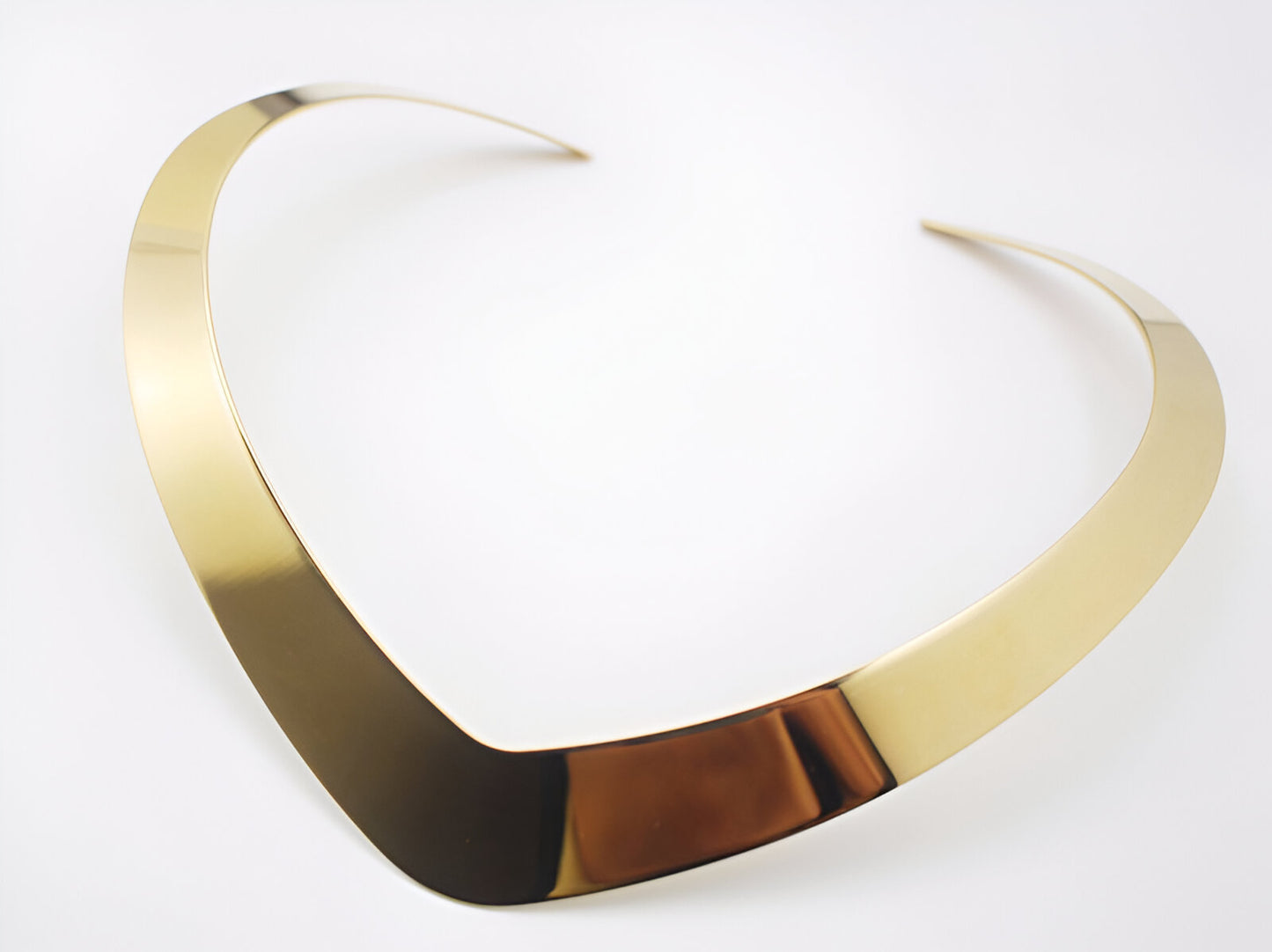 Collana Choker in Argento e Oro Minimal Moderno